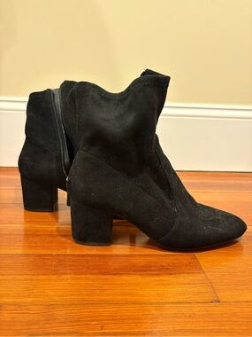 Aldo Black Suede Women's Ankle Boots - Block Heel